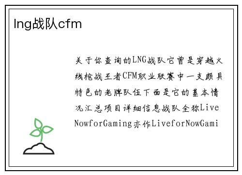 lng战队cfm